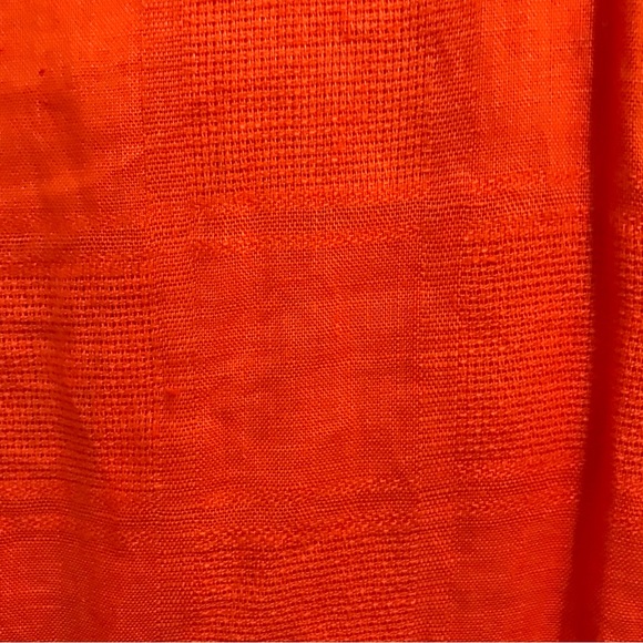 Sag Harbor 100% Linen Orange Button Front Faux Cami Long Sleeve Shirt NWOT - Picture 10 of 16